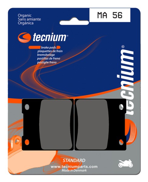 Plaquettes de frein organiques Tecnium Street - MA56