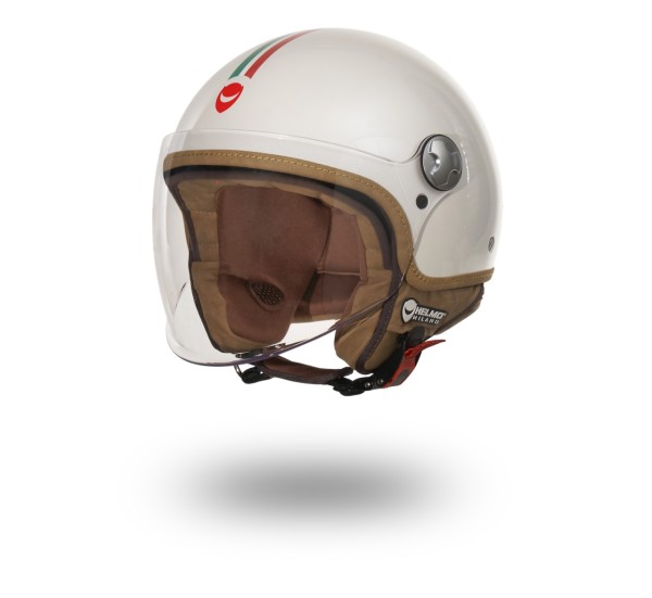 Helmo Milano Demi Jet Veloce blanc brillant