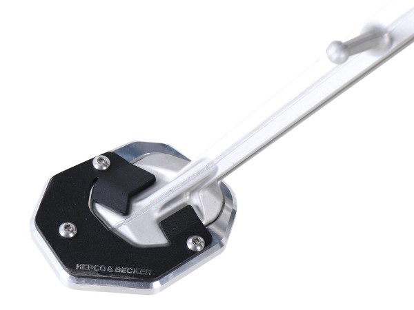 Plaque de béquille latérale argent/noir pour Yamaha Ténéré 700 (2019-2024)