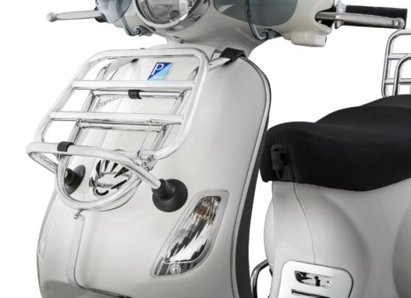 Porte-bagages avant pour Vespa LX /LXV /S 50-150ccm, pliable, chrome