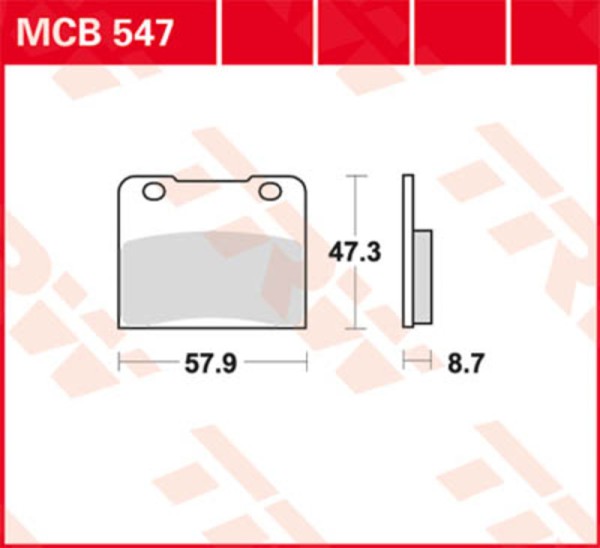 TRW Lucas plaquette de frein MCB630