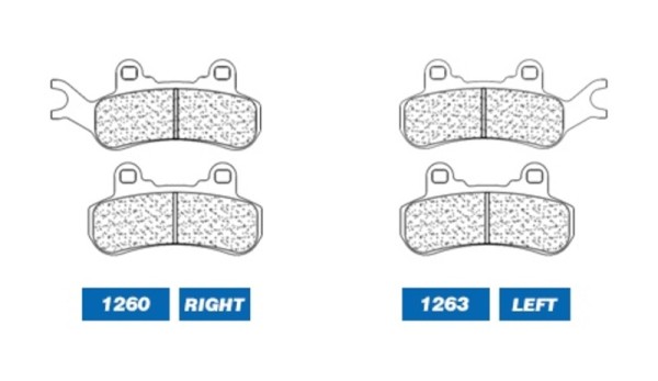 CL Brakes ATV plaquettes de frein en métal fritté - 1263ATV1