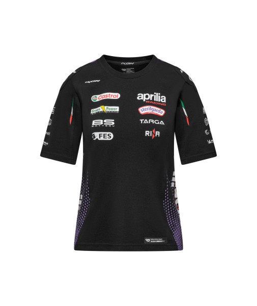T-shirt Aprilia Racing Team 2026 pour femme, noir