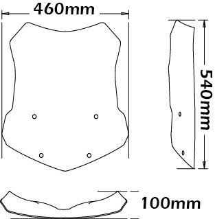 Pare-brise haut pour BMW R 1200 GS LC /Adventure LC, R 1200 Rallye, R 1250 GS