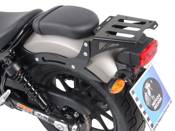 Minirack porte-bagages arrière souple noir pour Honda CMX 500 Rebel (17-) Hepco & Becker