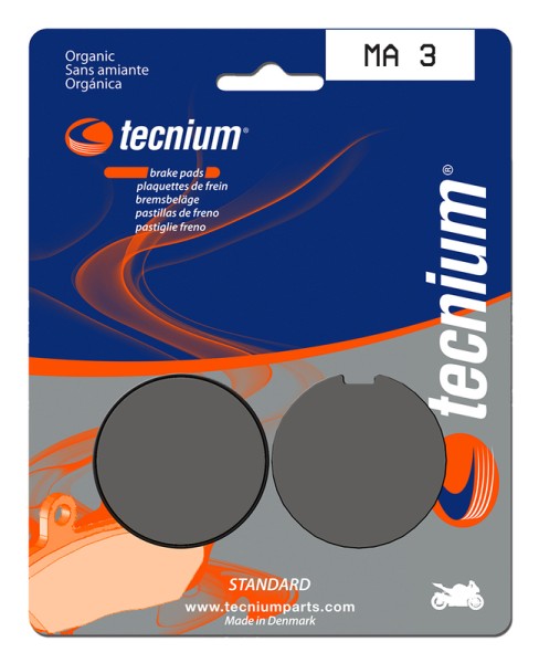 Plaquettes de frein organiques Tecnium Street - MA3