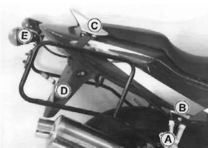 Porte-bagages latéral vissé noir pour Honda CBR 600 F (99-10) Hepco & Becker