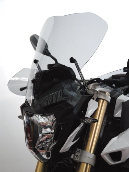Pare-brise haut sur supports d'origine pour BMW F 800 R (15-19), transparent
