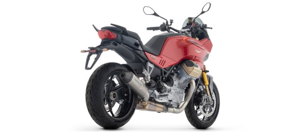 ARROW Auspuff INDY RACE EVO Titan mit Carbon-Endkappe für Moto Guzzi V100 Mandello, Stelvio, 2025-
