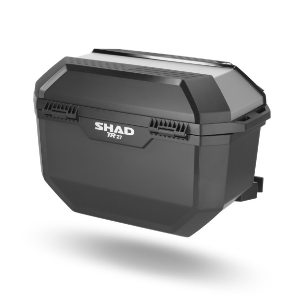 Lot de valises latérales Shad TR27, noires avec couvercle en alu, 27 l