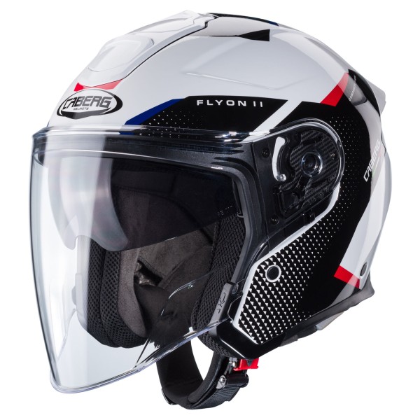 Caberg casque Flyon II Boss blanc/noir-rouge-bleu