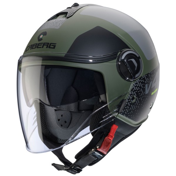 Caberg casque Riviera V4 X Alpha vert mat/noir-gris
