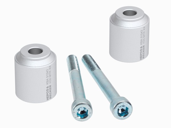 Réhausse de guidon argent H=30 mm pour BMW F 700 GS Hepco & Becker