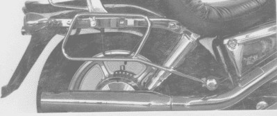 Porte-sac en cuir tubulaire chromé pour Honda VT 1100 C (87-93) Hepco & Becker
