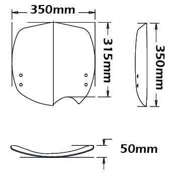 Pare-brise pour BMW G 650 Xchallenge (06-07), transparent