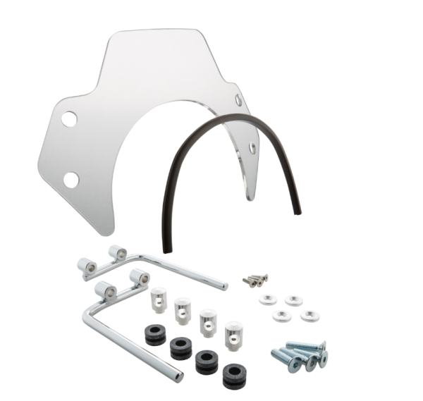 Flyscreen pour Vespa PX 80-200ccm, support argent, clair