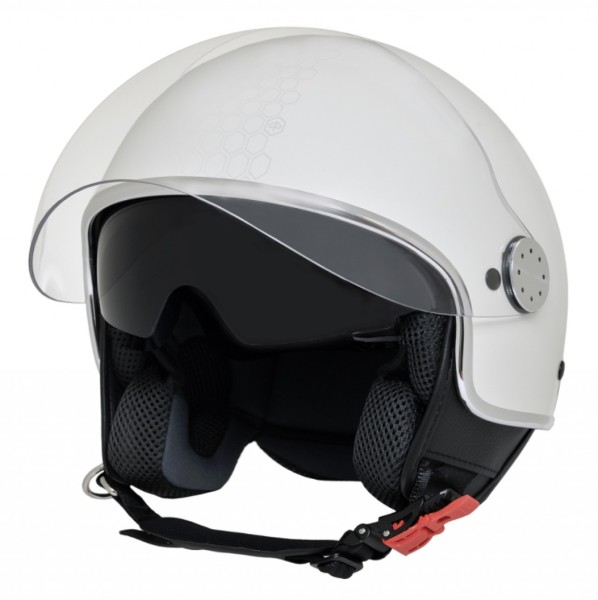 Casque intégral Piaggio Demi Jet Mirror blanc mat