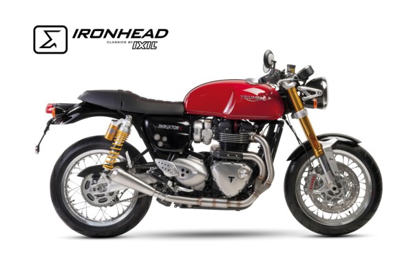 IRONHEAD Silencieux Triumph Thruxton 1200 R (16-17), acier inoxydable, slip on, paire, homologué E, Euro4
