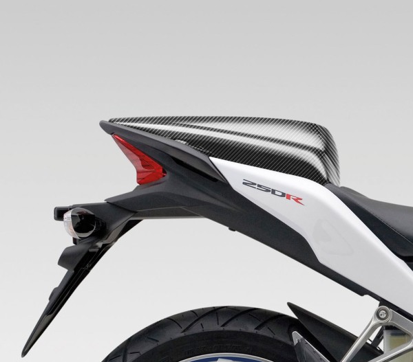 Housse de siège passager d'origine Honda CBR125R, look carbone