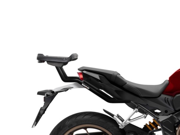 Support de top case Shad, peint en noir, pour Honda CB 650 R / CBR 650 R (19-23)