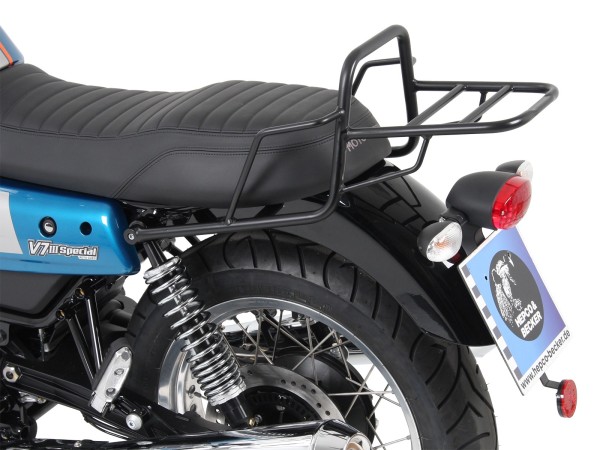 Porte-bagages tubulaire Topcase noir pour V 7 III stone/ special/ Anniversario/ Racer (année 17-)