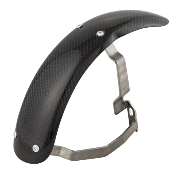 Aile 2.0 Garelli Race EVO II pour Vespa PX 80-200ccm, carbone clair, support inox