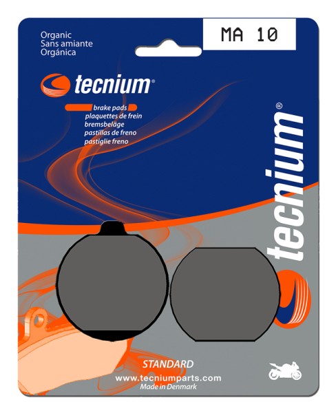 Plaquettes de frein organiques Tecnium Street - MA10