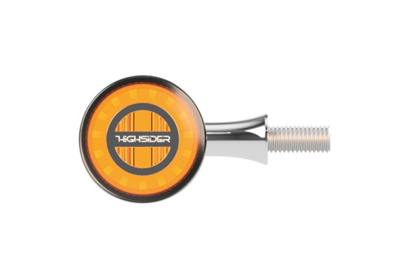 HIGHSIDER Pro Rocket Bullet LED Indicator boîtier chromé / lentille gris fumée (paire), avant & arrière