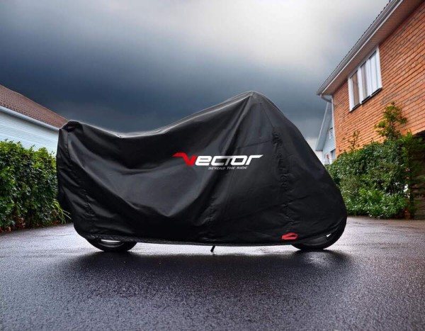 VECTOR H2O Bâche de protection intérieure/extérieure pour moto/scooter - Noir - XL