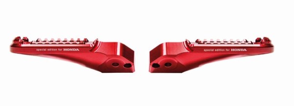 Rizoma Kit repose-pieds passager rouge pour Honda CRF1000L Africa Twin (année 18-) Original Honda