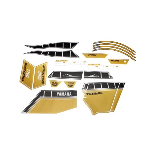 Kit d'autocollants original Yamaha XT1200Z Super Ténéré Worldcrosser jaune