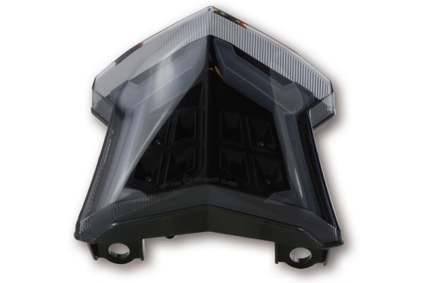 HIGHSIDER smart LED feu arrière noir style Kawasaki, homologué E (1pc)