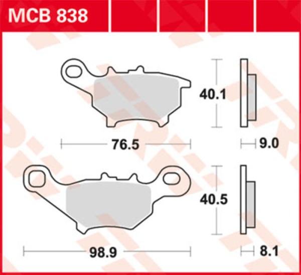 TRW Lucas plaquette de frein MCB563