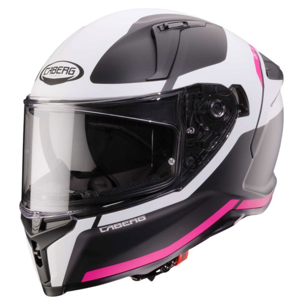 Caberg casque Avalon X Pure noir mat/blanc-fluo-fuchsia