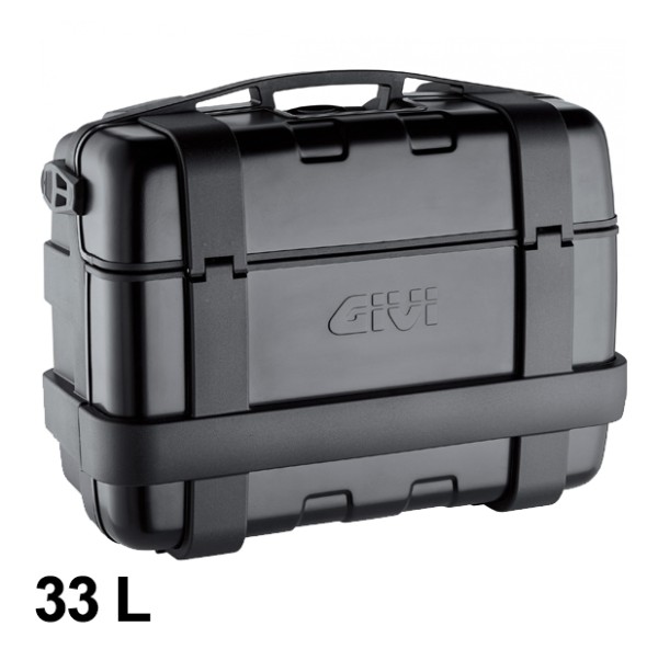 Trekker 33 litres MONOKEY valise avec housse alu noire Givi