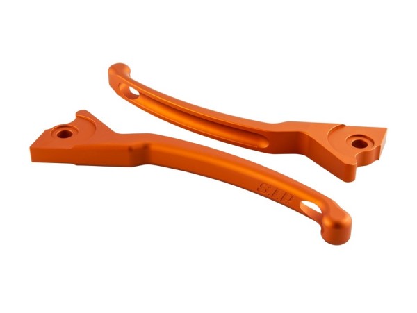 Set de levier de frein sport pour Vespa, droite et gauche, orange mat