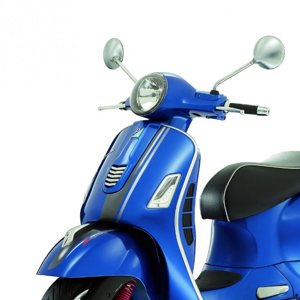 Original Vespa GTS Super jeu d'autocollants sport gris/argenté