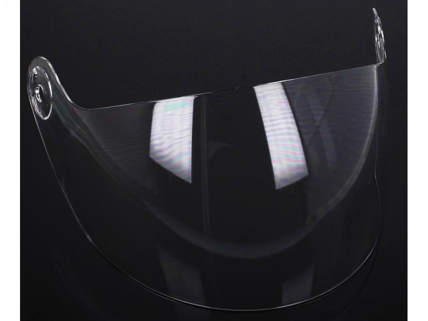 Visière Helmo Milano pour casque Turbine, claire, anti-rayures, longue