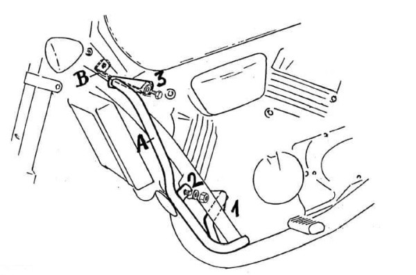 Arceau de protection moteur chromé pour Honda VF 750 C Magna (93-00) Hepco & Becker