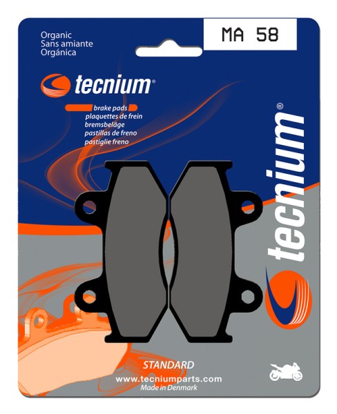 Plaquettes de frein organiques Tecnium Street - MA58