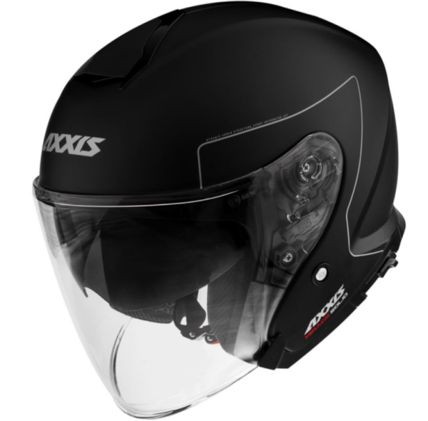 Casque jet Axxis, Mirage SV Solid, noir mat