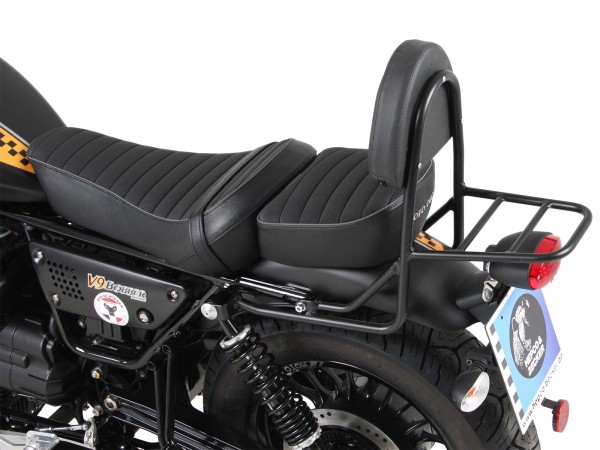 Sissybar avec porte-bagages noir pour Moto Guzzi V9 Bobber/Special Edition (21-) Original Hepco & Becker