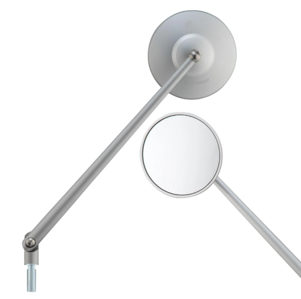 Rétroviseur standard pour Vespa, filetage à gauche, argent mat