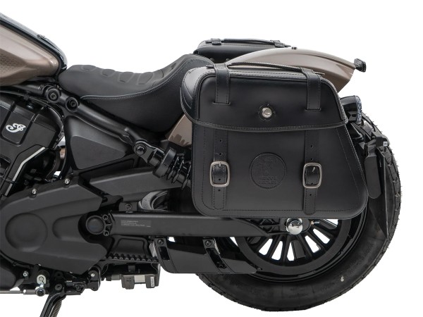 Cutout bags set noir avec support pour Indian Scout Bobber 1250 (25-) Hepco & Becker