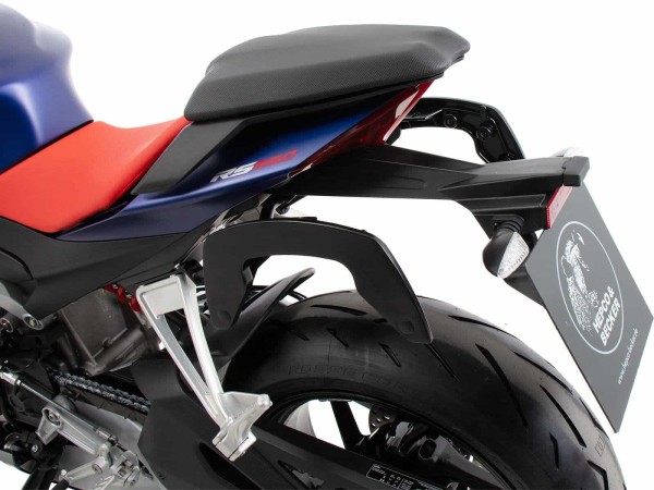Supports latéraux C-Bow noirs pour Aprilia Tuono 660 (20-21) / RS 660 (20-24) Hepco & Becker