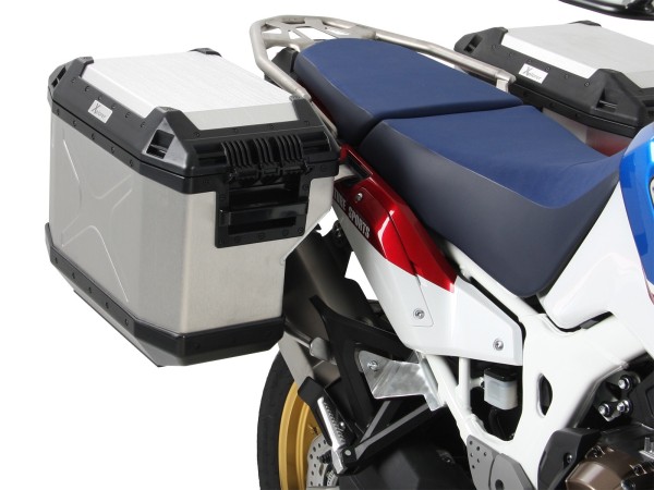 Kit de valises Xplorer Cutout argent + support Cutout argent pour Honda CRF1000 Africa Twin (18-19)
