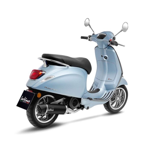 LeoVince système d'échappement complet SBK Nero pour Vespa Primavera 125, inox noir, expertise E