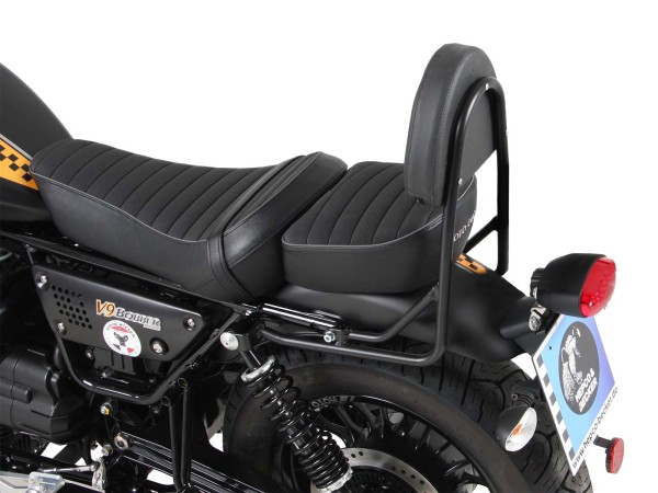 Sissybar noir sans porte-bagages pour Moto Guzzi V9 Bobber/Special Edition (21-) Hepco & Becker