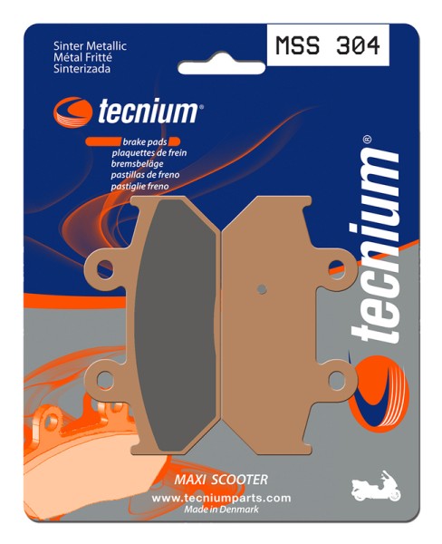 Plaquettes de frein Tecnium Maxi Scooter en métal fritté - MSS304