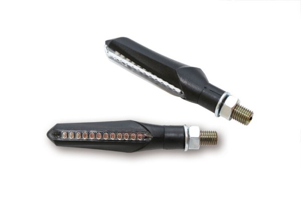 HIGHSIDER Smart Run LED clignotants séquentiels boîtier noir / lentille gris fumée (paire), avant & arrière